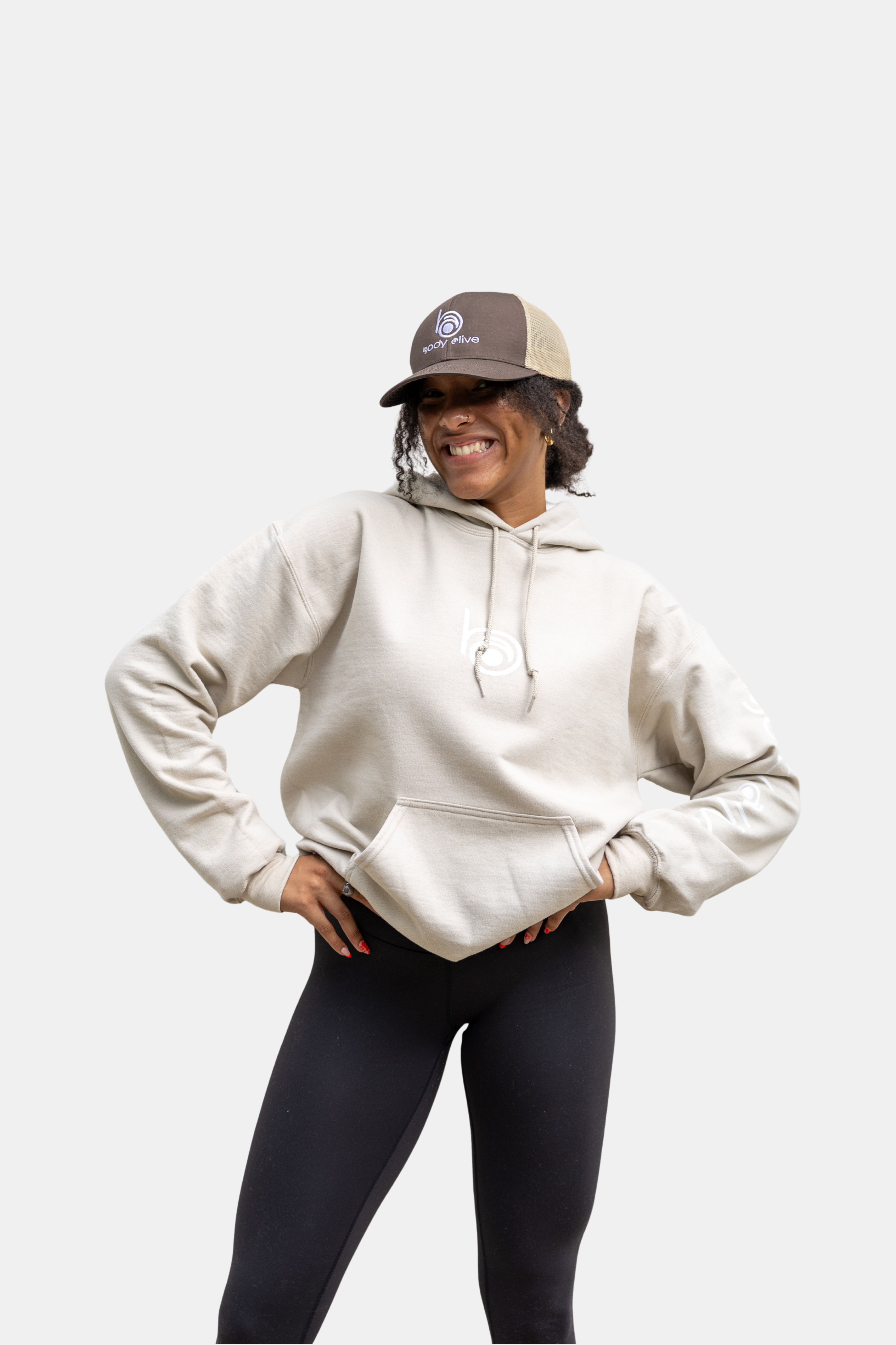 HOODED SWEAT ALL IN ONE BEIGE⚠️5月末まで値引き中 Hooded Sweatshirt – The Alive Collection